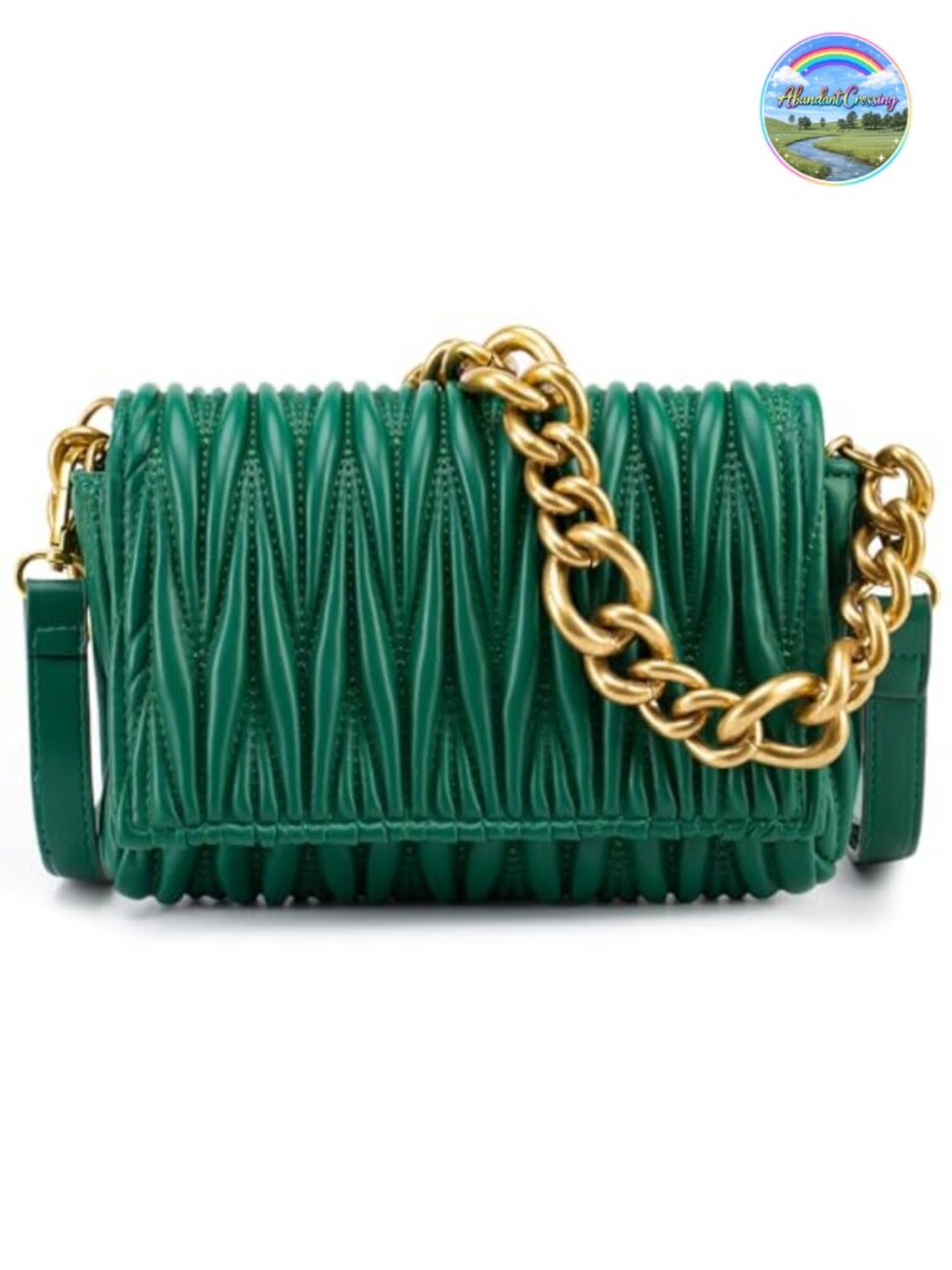 Quilted Faux Leather Crossbody Clutch Chain Strap Evening Bag